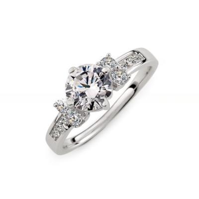 Round Cut CZ Eternity 925 Sterling Silver Wedding Band for Women Gifts