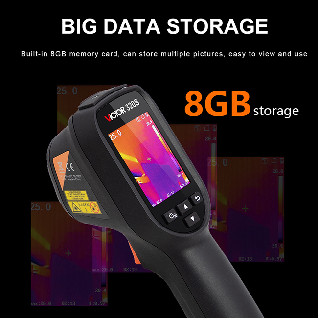 Камера -20℃ термического изображения 8GB IP54 к передаче данных 160x120 USB 550℃