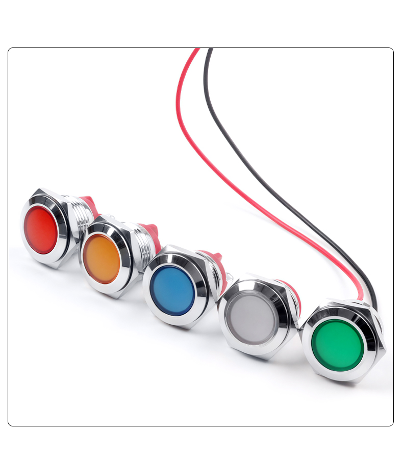 Signal Indicator Light 16mm Professional Led Indicator Light 150mm Wired IP65 Waterproof Color Optional