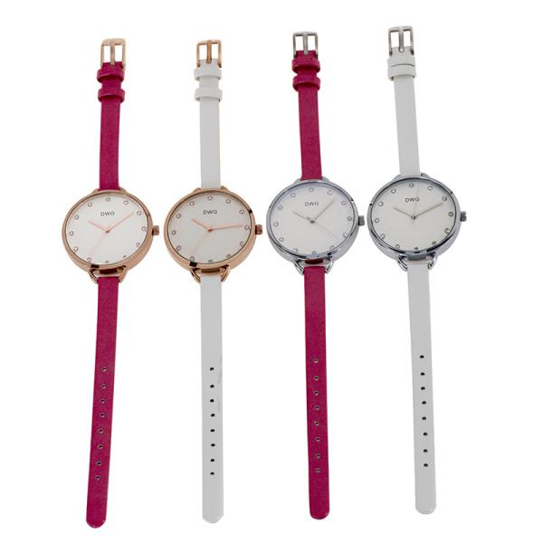 Classic Alloy Women Vintage Quartz Watches PU Slim Leather Strap