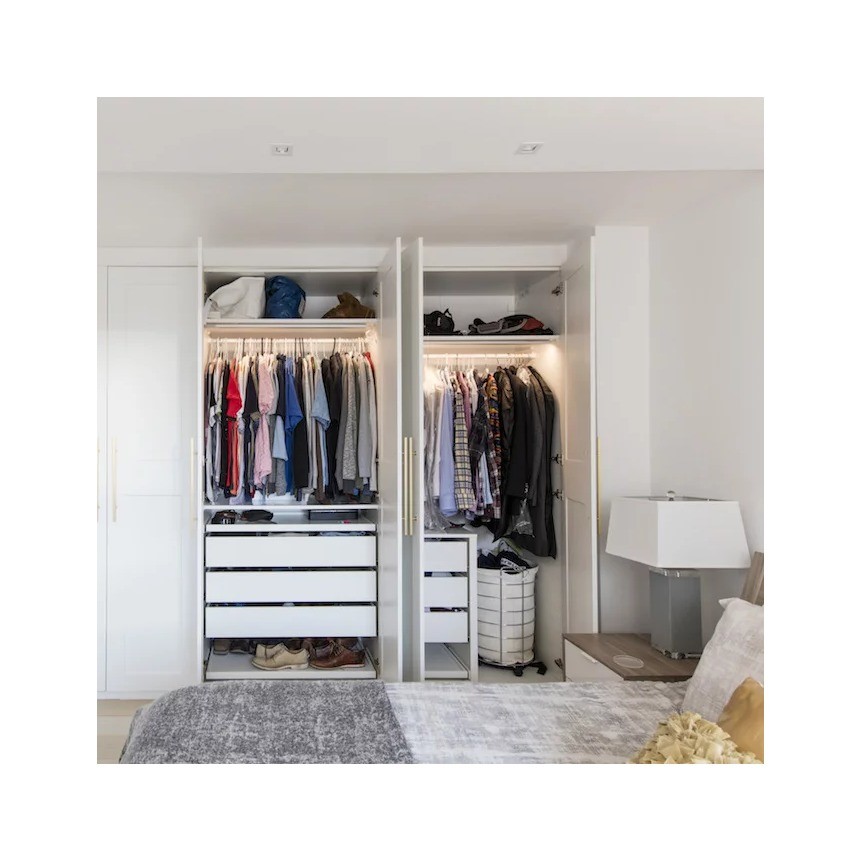 Moisture Resistance Adjustable Height Bedroom Wall Wardrobe Closets for Mail Packing