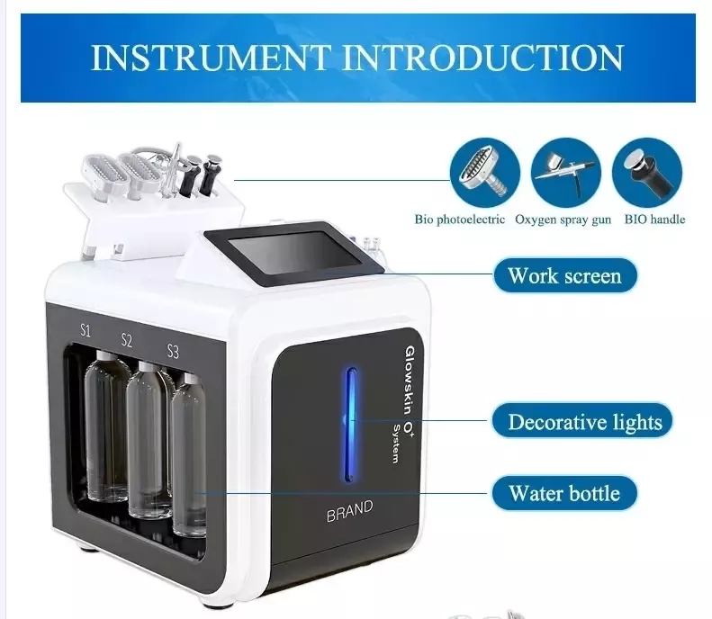 Multi-Functional Skin Care Machine with Hydra Dermabrasion, Diamond Peel , RF Tighten, Skin Scrubber, BIO Photoelectric