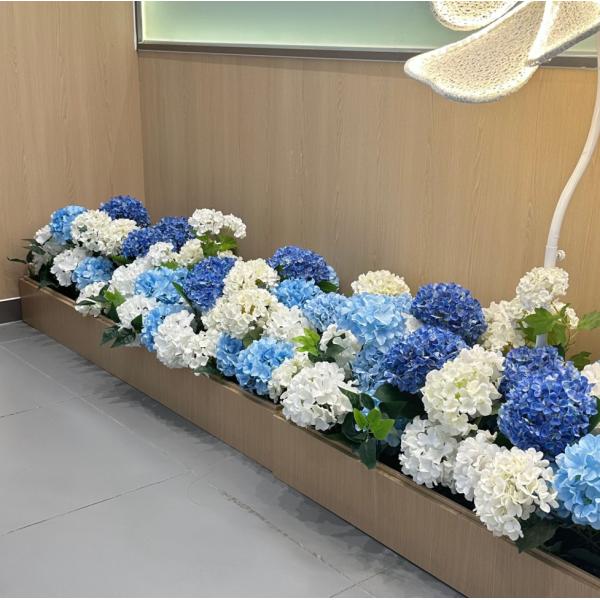 Artificial hydrangea, wedding hotel, flower arrangement, floral art, background flower arrangement, artificial flower, single hydrangea