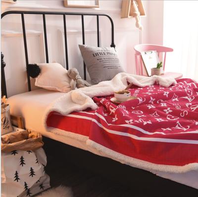 Polar Fleece Printed Velvet Sherpa Blanket Ultra Soft High Warmth Retention