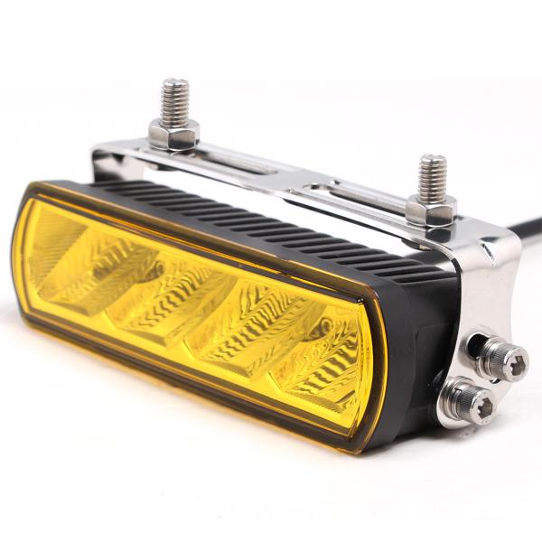 6 Inch 20W Slim LED Work Light Bar Amber Fog Drive Lamps For Offroad Trucks Boat ATV 4x4 4WD Marine Trailer Driving Barr