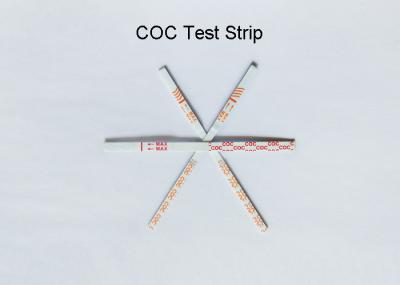 A tira de teste rápida dos jogos COC do teste de droga, 4mm descasca a detecção da cocaína na urina, rapidamente, método coloidal do ouro