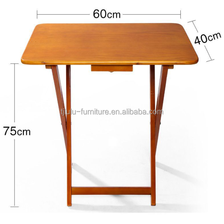 Mesa plegable de madera sólida portátil y ligera para un transporte fácil