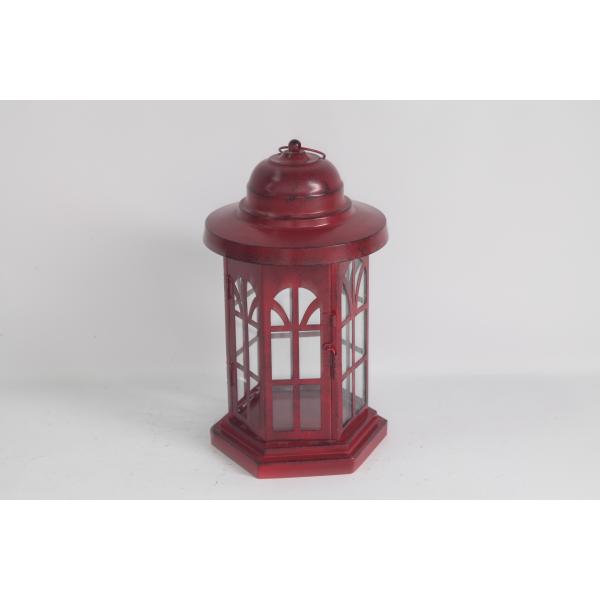 Christmas Metal Lantern Ornaments Holds Candles Garden Decor