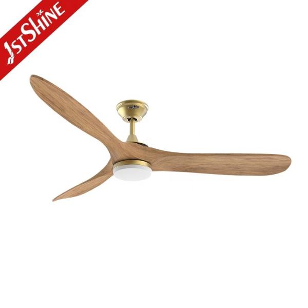 Moderno Design 1stshine LED Fabricação de ventilador de teto com dimmer de suporte e lâminas de madeira