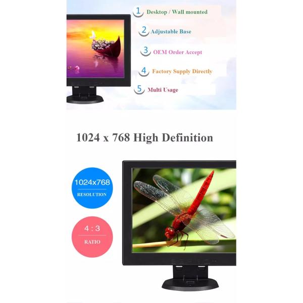 10.4 дюймовый BNC LCD CCTV монитор