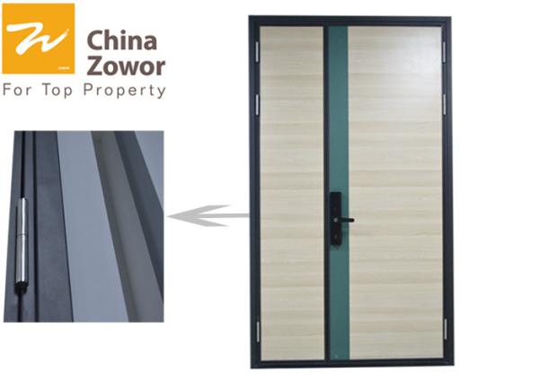 36'' X 84'' Unequal Leaf RH Active Steel Insulated Fire Door For Hotel/ Wood Grain Finish