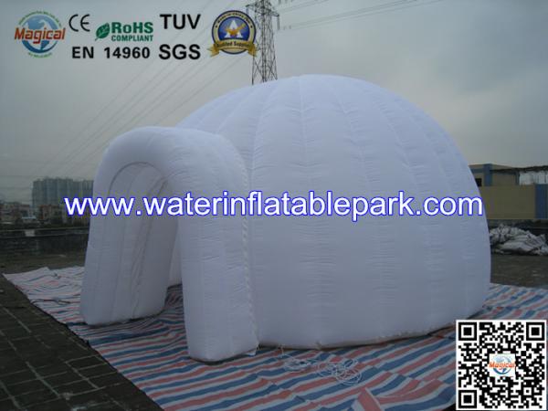 White Inflatable Clear Light Dome Tent  Outdoor Oxford Cloth