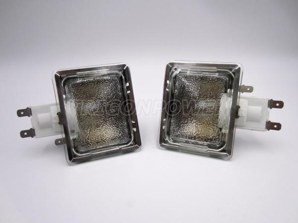Square Style E14 Oven Lamp Assembly , Concise Full Frosted Oven Bulb Holder