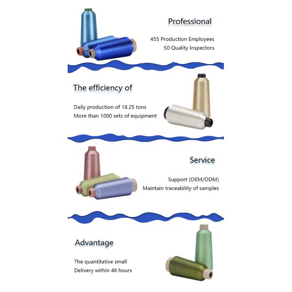 Japanese Knitting Pure Metallic Yarn Embroidery Lurex Yarn Polyester Gold Yarn