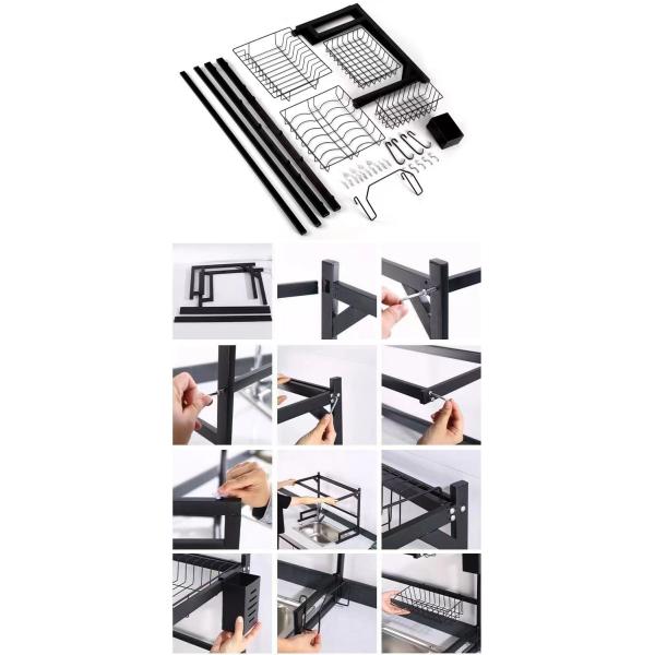 Rectangle ODM Over The Sink Drying Rack 85cm Width 52cm Height