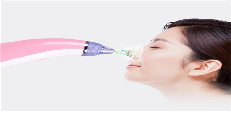 Pink Electric Blackhead Remover Machine Acne Vacuum Pores Cleaner ABS Material