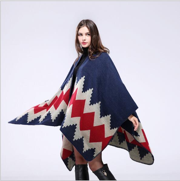 Fashional good quality Europe and USA style stripe printed shawl