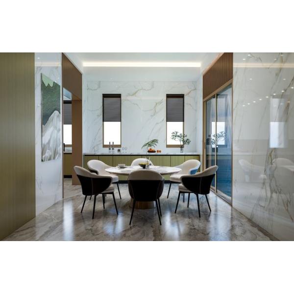 Fadior U-Shaped Wood Grain Stainless Steel Kitchen With  Handle-Free Design