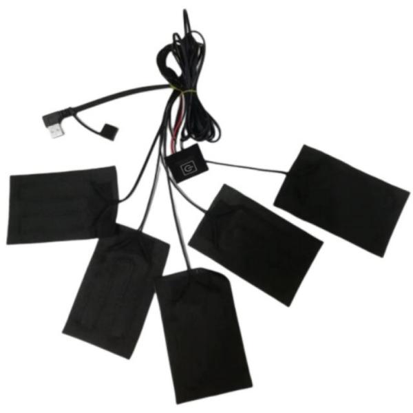 Blanket Clothes Heating Pads 5pcs Each 7x11cm 5 In One 5V USB Heat Pad For Vest