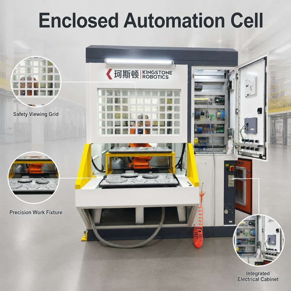 Robotic Automated Grinding and Polishing Machine for Faucet and Plumbing Valve Fittings