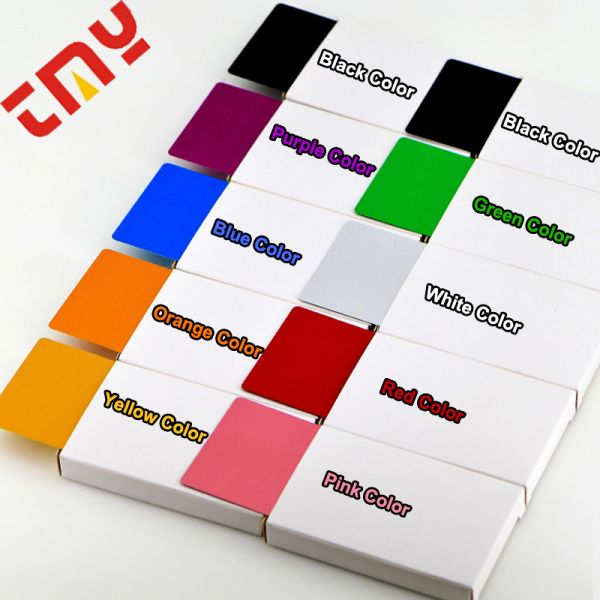 Anodized Aluminum Business Card Blank Engraving Sublimation Polished Colorful 0.2MM 0.3MM 0.8MM