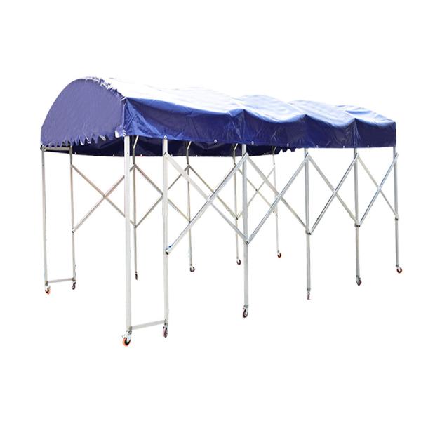 Galvanized Steel Frame Tarpaulin Canopy for Stretching Push and Pull Car Parking Tent