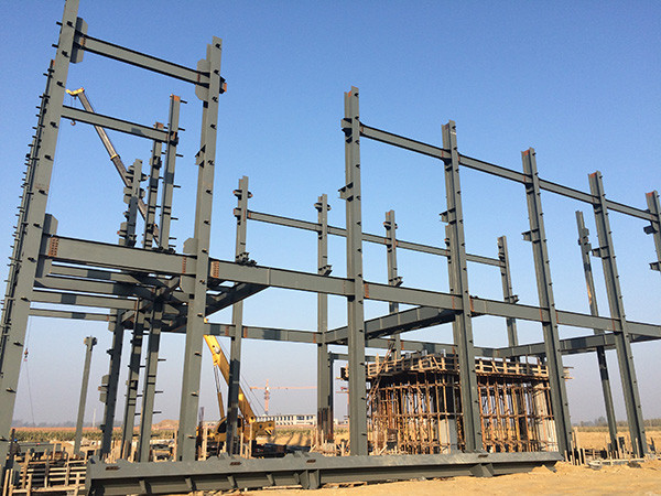 Light Weight Steel Structure Warehouse , Commercial Metal Building Construction
