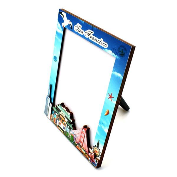 USA San Francisco Tourist  Photo Frames Souvenir Gift Wooden Sky Blue Frames