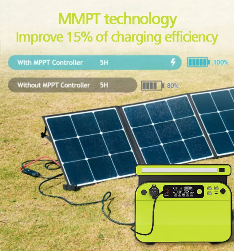 OEM ODM LiFePO4 литийная батарея 500w портативная солнечная электростанция генератор литий с светодиодным дисплеем