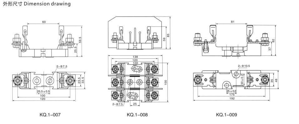 HRC Blade Fuse Base Nt2 3p CE/RoHS Nh2 Feeder Pillar Unit/Copper для солнечной фотоэлектрической системы
