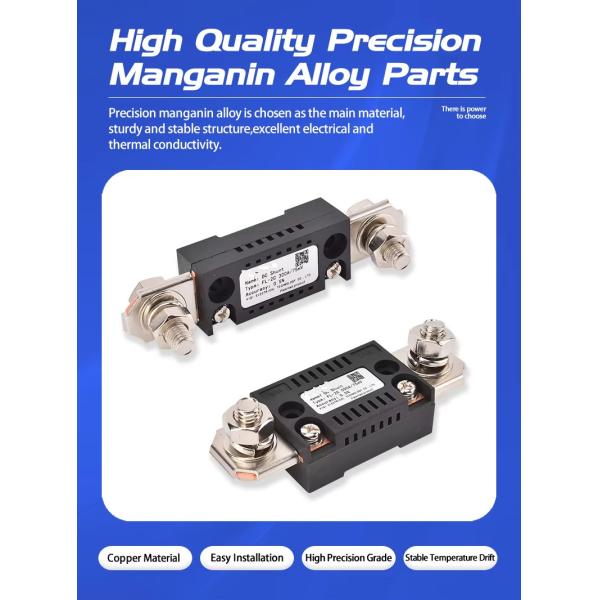 FL-2C 150A 200A 250A 300A 400A 500A 600A 750A 75mV Red Copper Shunt DC Ammeter Current Shunt Resistor