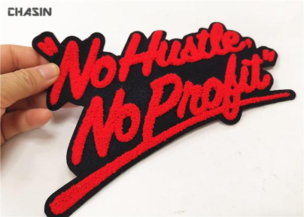 Custom Slogan Letter Chenille Embroidery Patches Iron On Your Clothing