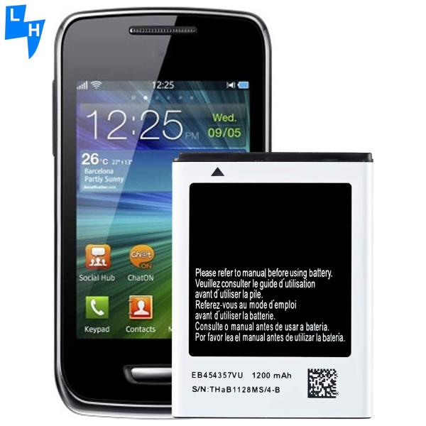 Uma bateria de telefone móvel de 1200mAh EB454357VU para Samsung Galaxy Wave Y LaFleur Edition S5360 S5380