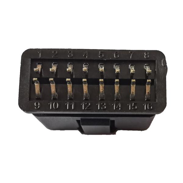 OEM OBD J1962 Diagnostic Connector Folded Male 16 Pin PA66 Brass Material