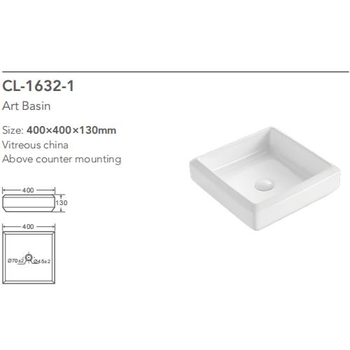 Customized Sanitary Ware Ceramic Hand Wash Basin Size Rectangular Counter Top Mounted Bathroom Sink
