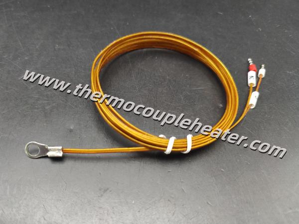 Custom Thermocouple Type J With Ring Terminal Kapton Extension Cable