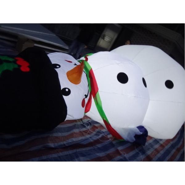 Напольный гигант 5m освещая раздувное украшение снеговика Кристмас