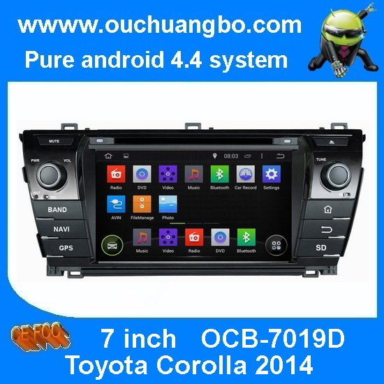 Ouchuangbo Car GPS Navigation DVD Stereo System for Toyota Corolla 2014 3G Wifi Android 4.4 Multimedia Player OCB-7019D