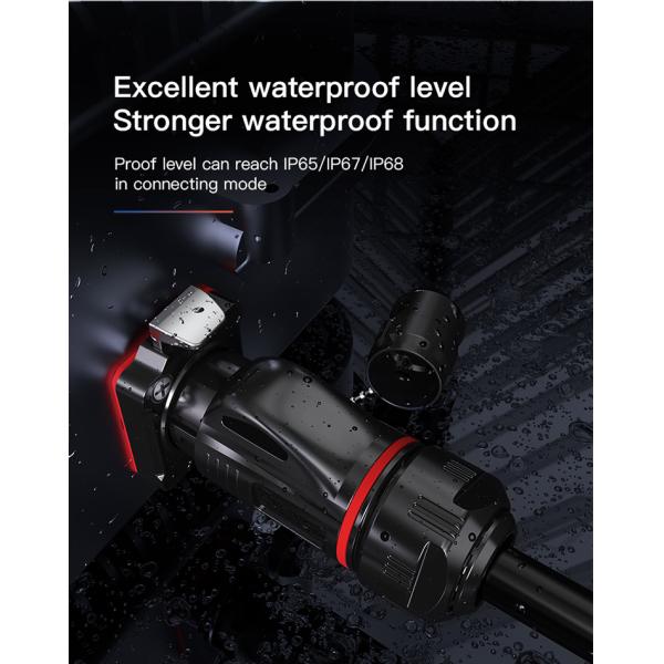 CNLINKO BD24 Plastic 19 Pin Industrial Waterproof Cable Panel Mount Connector