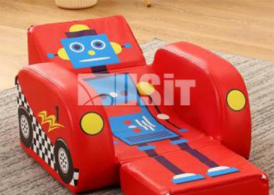 Crianças bonitos 2 da mobília da forma do carro em 1 figura aberta mobília dos desenhos animados da aleta da cadeira do sofá