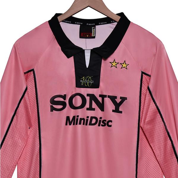 Juve 1997 Retro Longue Manche Fans de football Jersey de Turin Gloire de la collection Réplique artisanale