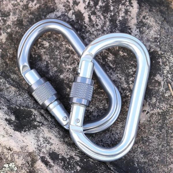 25KN Snap Hook Bloqueo Clip de aluminio Carabiner Industria pesada Accesorio imprescindible
