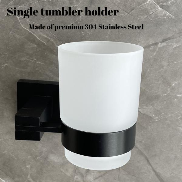 Держатели Tumbler Bathroom черноты SUS304 стена 3,74 дюймов установили