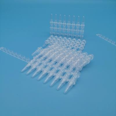 Transparent 0.2 Ml PCR Tubes 8 Tube Strips Molecular Biology Reaction Strip Tube