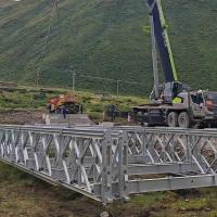 Multi Span Steel Walking Bridge Small Military Steel Bridges 10 Meters Length