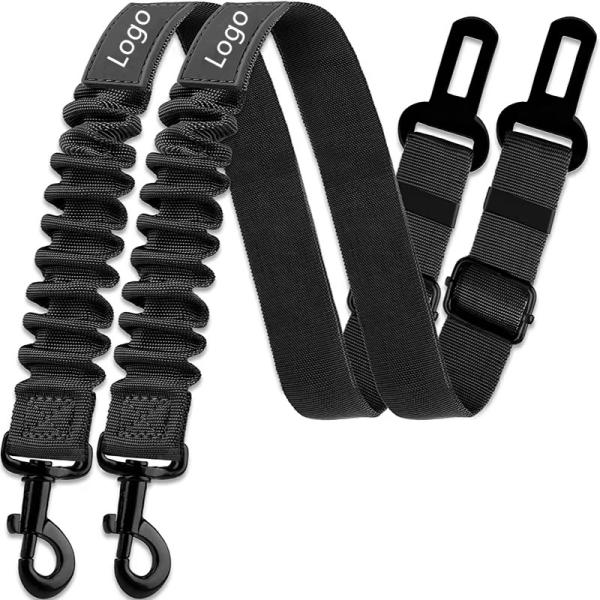 Safety Adjustable Dog Seat Belts Custom Logo Dog Car Seat Belts Stretchable