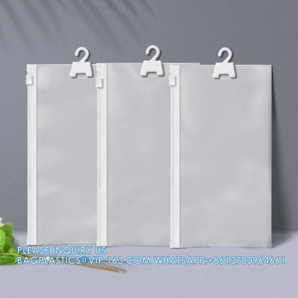 HANGER HOOK BAGS,GARMENT BOTTON CLOSURE BAGS, EVA FROST DRAWSTRING BAGS, VINYL HANGER HOOK BAG