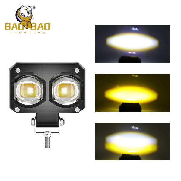 25W Alumínio Branco Amarelo 80V Motocicleta LED Luz de nevoeiro amarelo