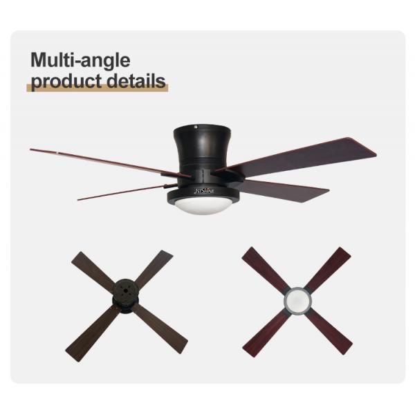 48 polegadas Flush Mount Dimmable LED ventilador de teto para sala de estar