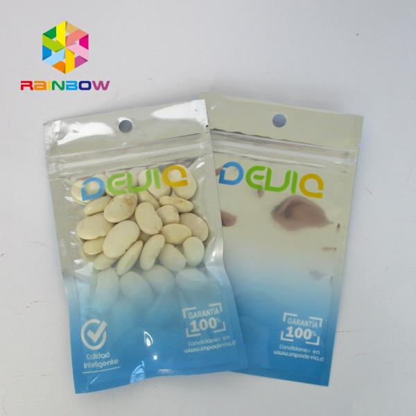 Clear Plastic Three Sides Heat Seal Printed Aluminium Foil Pouch 120Mic